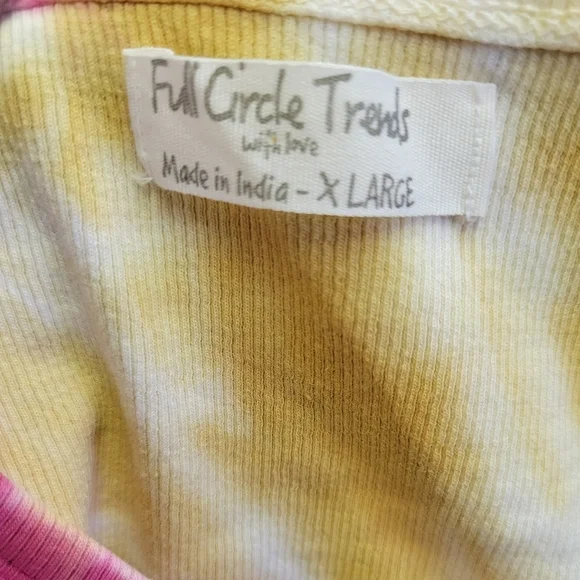 Full Circle Trends Tie Dye Long‎ Sleeve Shirt sz XL NWT - Picture 4 of 5